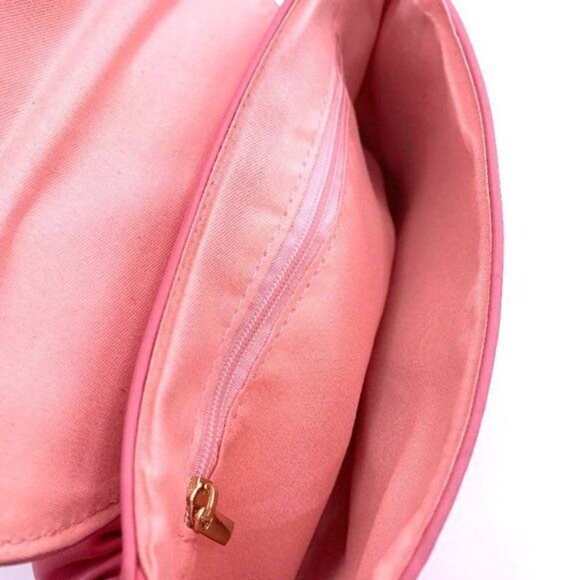 Trendy Pink Crossbody Casual Compact Ruched Handle Small Bag - Picture 11 of 11